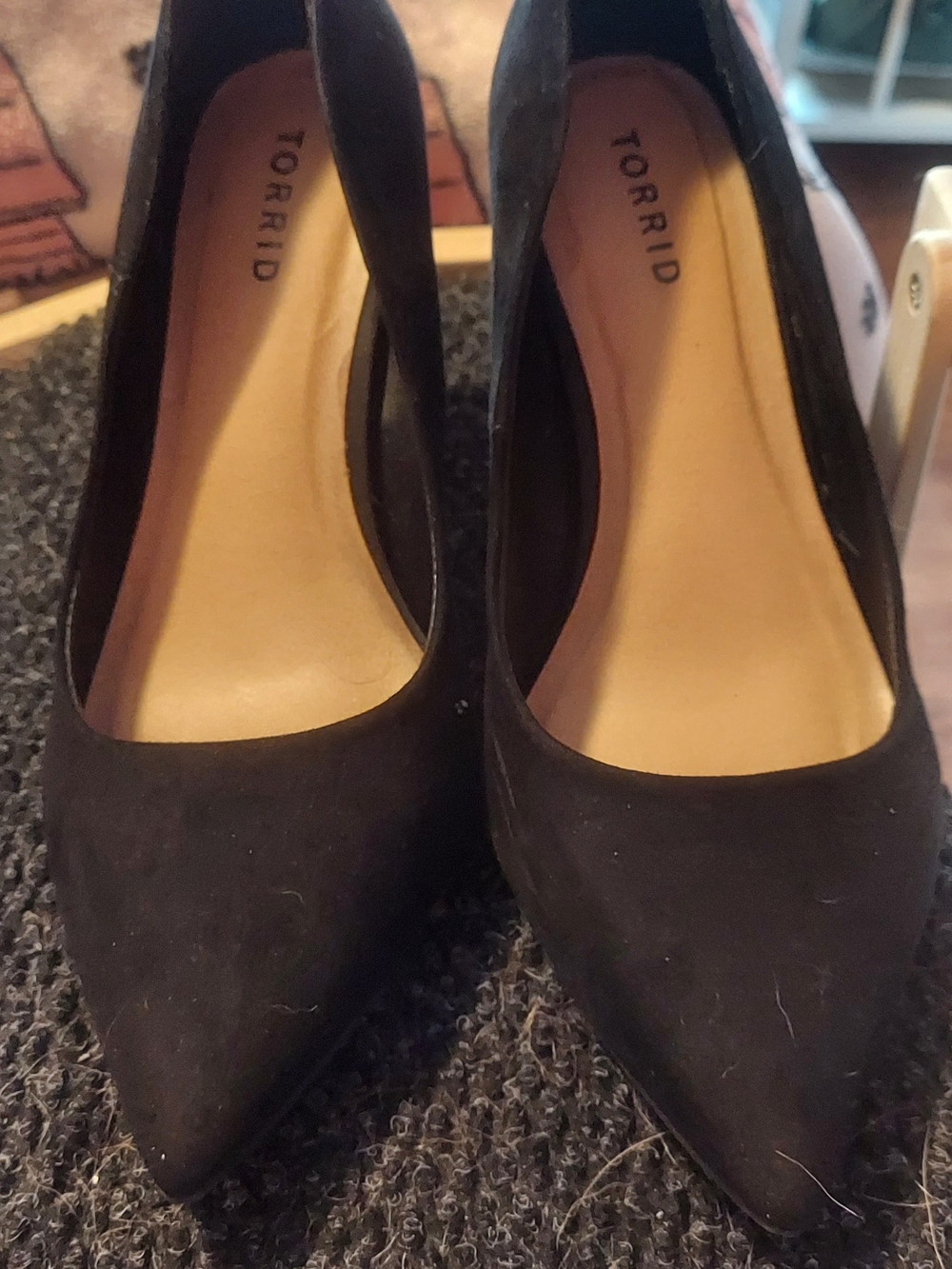 torrid Black Pointed Toe Suede Pumps